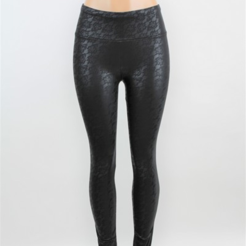 NEW! Guilty-Athletic Printed Leather-look leggings